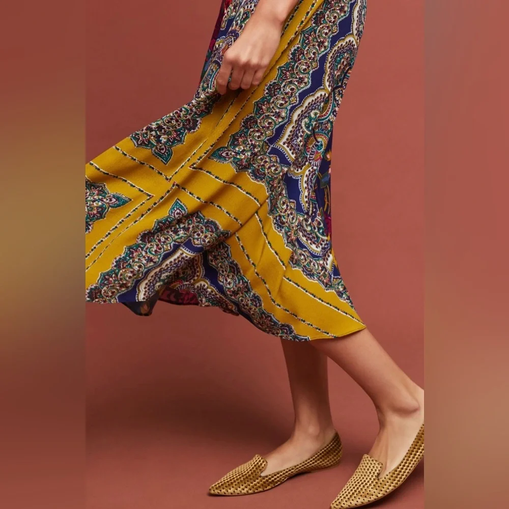 Anthropologie Moulinette Soeurs Teresita Scarf Printed 2 Piece SET Skirt & Top